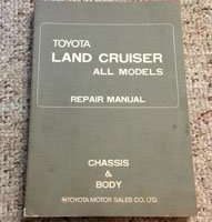 1974 Toyota Land Cruiser Chassis & Body Service Manual