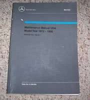 1979 Mercedes Benz 280SE 116 Chassis Maintenance, Tuning & Unit Replacement Service Manual