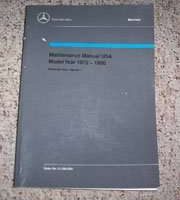 1973 Mercedes Benz 450SE, 450SEL, 450SLC & 450SL 116 & 107 Chassis Maintenance, Tuning & Unit Replacement Service Manual