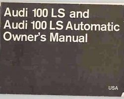 1972 Audi 100 LS Owner's Manual