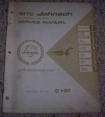 1972 Johnson 2 HP Outboard Motor Service Manual