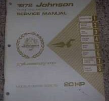 1972 Johnson 20 HP Outboard Motor Service Manual