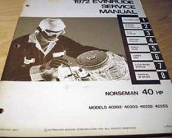 1972 Evinrude 40 HP Models Service Manual
