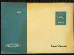 1970 Mercedes Benz 600 Owner's Manual