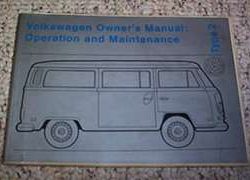1972 Volkswagen Bus Owner's Manual