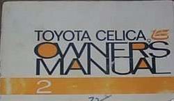 1972 Toyota Celica Owner's Manual