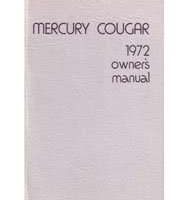 1972 Mercury Cougar Owner's Manual