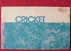 1972 Plymouth Cricket Owner's Manual