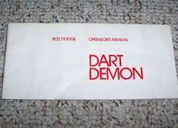 1972 Dodge Dart & Demon Owner's Manual