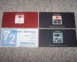 1972 Pontiac Bonneville, Catalina & Grand Ville Owner's Manual Set