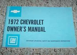 1972 Chevrolet Bel Air Owner's Manual