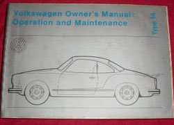 1972 Volkswagen Karmann Ghia Owner's Manual