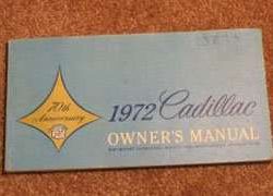 1972 Cadillac Deville Owner's Manual