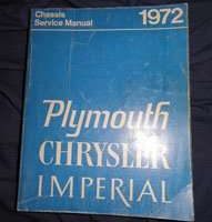 1972 Plymouth Fury Chassis Service Manual