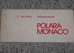 1972 Dodge Polara & Monaco Owner's Manual