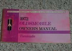 1972 Oldsmobile Toronado Owner's Manual