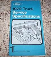 1972 Ford Bronco Specifications Manual