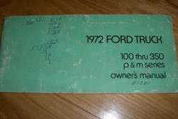 1972 Ford F-250 Truck Owner's Manual