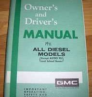 1972 GMC Truck Diesel Models Owner's Manual