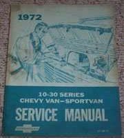 1972 Chevrolet Van, Sportvan 10-30 Series Service Manual