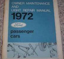 1972 Mercury Marquis Owner Maintenance & Light Repair Manual