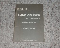1974 Toyota Land Cruiser Chassis & Body Service Manual Supplement