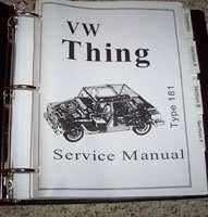 1974 Volkswagen Type 181 Thing Service Manual Binder