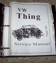 1973 Volkswagen Type 181 Thing Service Manual Binder