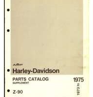 1973 Harley Davidson Z-90 Parts Catalog Supplement