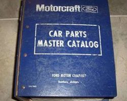 1978 Ford Fiesta Master Parts Catalog Illustrations