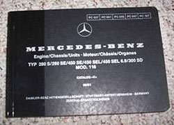 1974 Mercedes Benz 280S & 280SE 116 Chassis Parts Catalog
