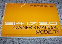 1973 Porsche 914 1.7 & 2.0 Owner's Manual