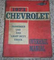 1973 Chevrolet Chevelle Overhaul Service Manual