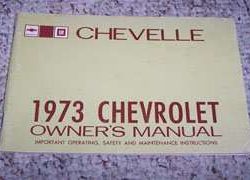 1973 Chevrolet Chevelle, El Camino Owner's Manual