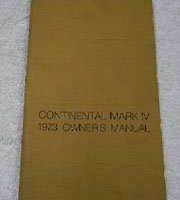 1973 Lincoln Continental Mark IV Owner's Manual