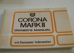 1973 Toyota Corona Mark II Owner's Manual