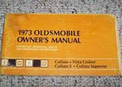 1973 Oldsmobile Cutlass, Cutlass S, Cutlass Supreme & Vista Cruiser Owner's Manual