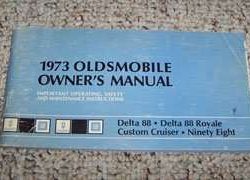 1973 Oldsmobile Delta 88 Rayale, Delta 88 Custom, Delta 88 & Delta Ninety Eight Owner's Manual