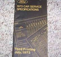 1973 Ford Pinto Specifications Manual
