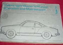 1973 Volkswagen Karmann Ghia Owner's Manual