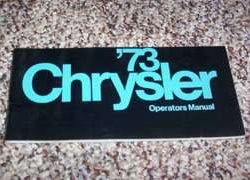 1973 Chrysler Town & Country Owner's Manual