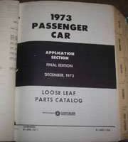 1973 Dodge Challenger Mopar Parts Catalog Binder