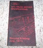 1973 Ford F-100 Truck Specificiations Manual