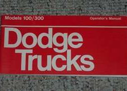 1973 Dodge Trucks 100-300 Owner's Manual