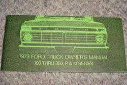 1973 Ford F-100 Truck Owner's Manual