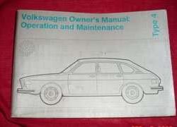 1973 Volkswagen Type 4 Owner's Manual