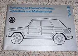 1973 Volkswagen Thing Owner's Manual