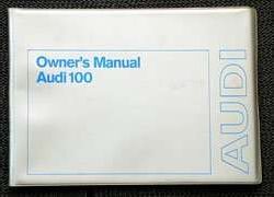 1974 Audi 100 Owner's Manual