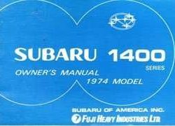 1974 Subaru 1400 Owner's Manual