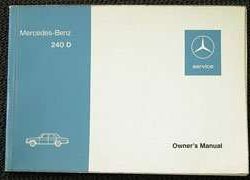 1974 Mercedes Benz 240D Owner's Manual